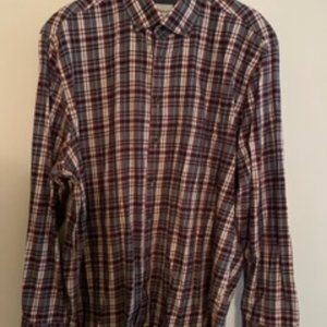 Men's XL Haupt red, white and blue button-down shirt in like new condition